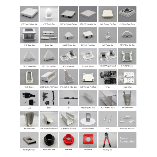 Acessórios para painéis de cerca de PVC