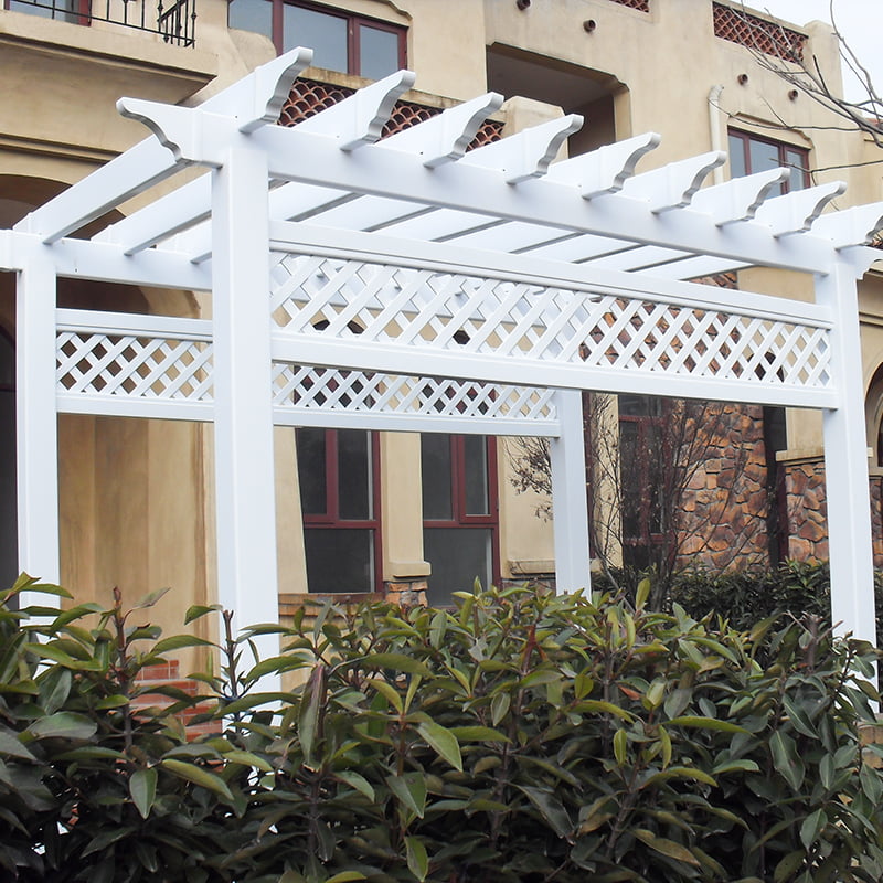 Pérgola de PVC com treliça